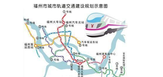 未來福州將建設(shè)9條軌道交通線路目前已獲批5條