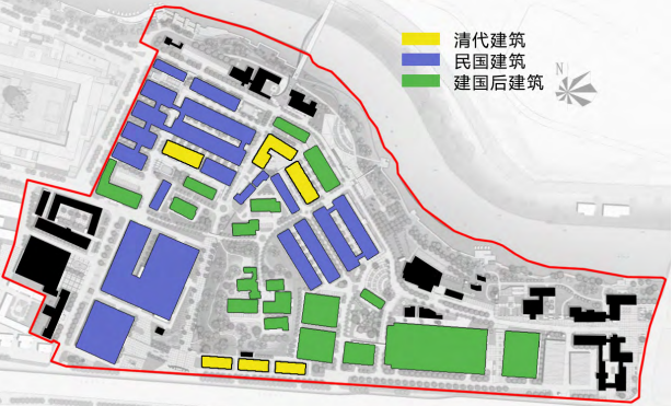 南京1865創意產業園各時期建筑分布 南京1865創意產業園各時期建筑分布