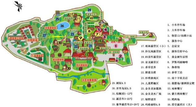 臺灣松田崗休閑度假農莊露營地平面規劃圖 臺灣松田崗休閑度假農莊露營地平面規劃圖