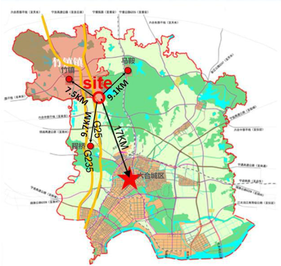 南京六合循環經濟產業園本案區位圖 南京六合循環經濟產業園本案區位圖