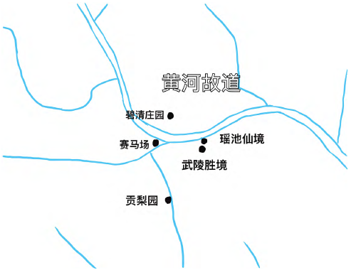 圖3 賽馬場及梨園分布圖 圖3 賽馬場及梨園分布圖