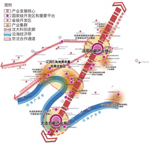 遼寧省“兩核兩區(qū)、雙軸多廊”的產(chǎn)業(yè)空間總體格局示意圖 遼寧省“兩核兩區(qū)、雙軸多廊”的產(chǎn)業(yè)空間總體格局示意圖